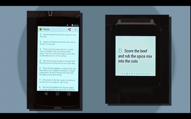 Die Präsentation von Android Wear während der Google I/O. (Screenshot: Golem.de)